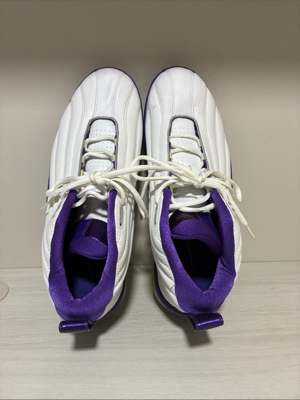 NIKE AIR MAX 2002 white purple men basketball sneakers size 14